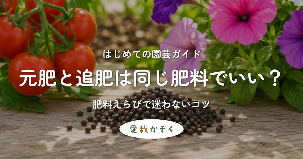 元肥と追肥は同じ肥料でいい?