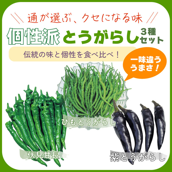 個性派とうがらし3種セット|とうがらし苗セット