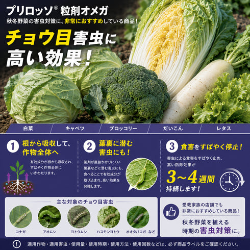 プリロッソ®粒剤オメガ 1kg|殺虫剤|株元にまくだけ